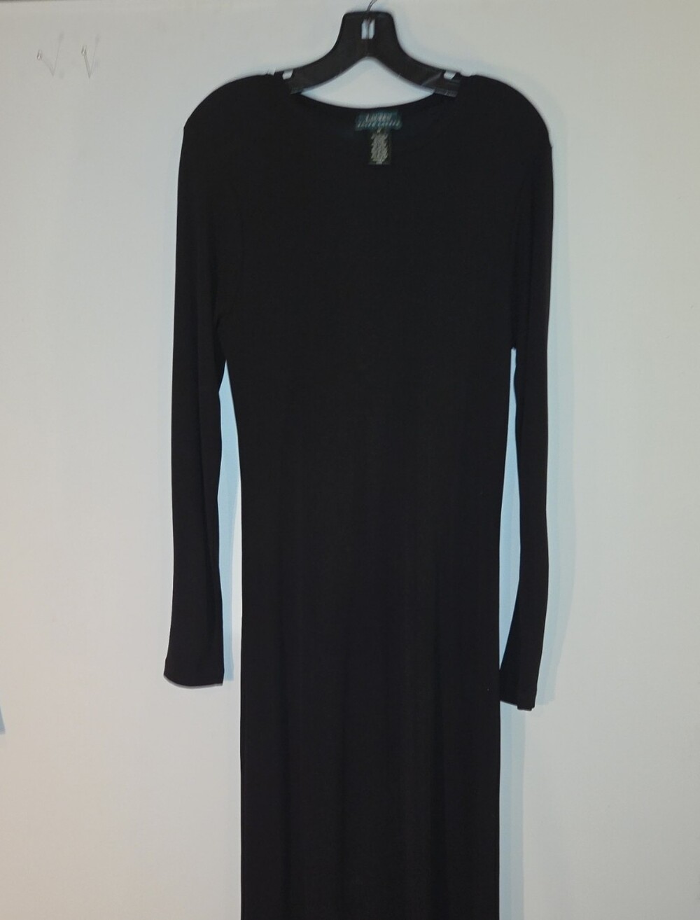 Ralph Lauren Black Long Sleeve Maxi Knit Dress